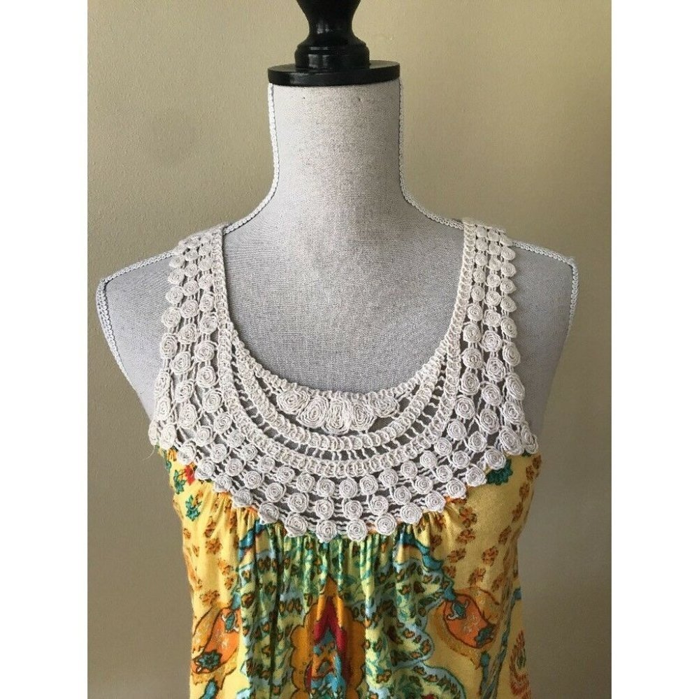 Anthropologie Urubamba Floral Crochet Knit Top - Picture 3 of 9